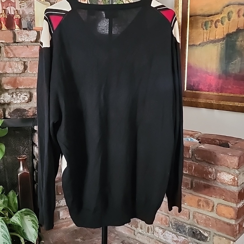 Jos. A. Bank Signature Merino Wool Argyle V-Neck Sweater - Picture 3 of 5